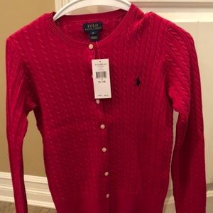 Girls Polo Ralph Lauren Pink Cardigan Sweater NWT